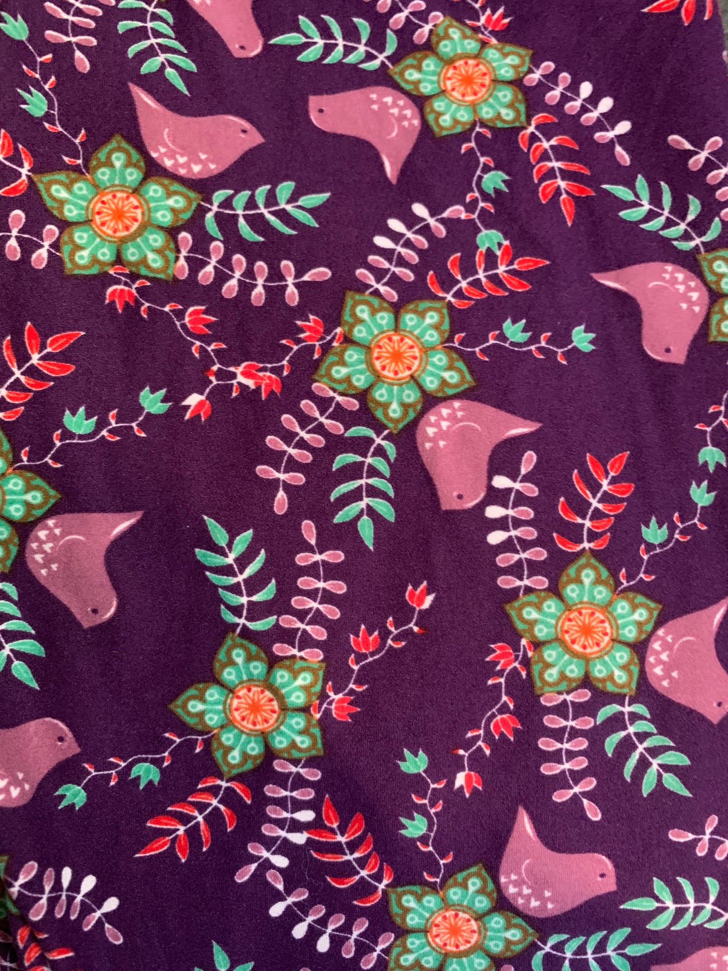 Purple PA Dutch Birds Leggings-LLR