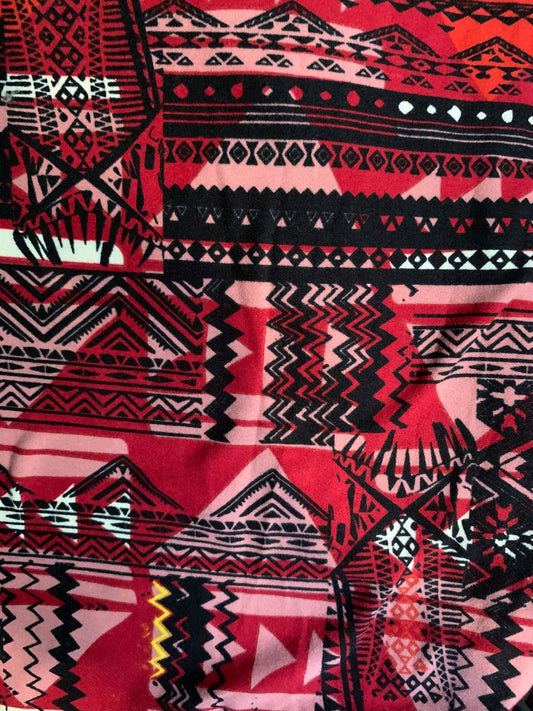 Red Tribal Leggings -LLR