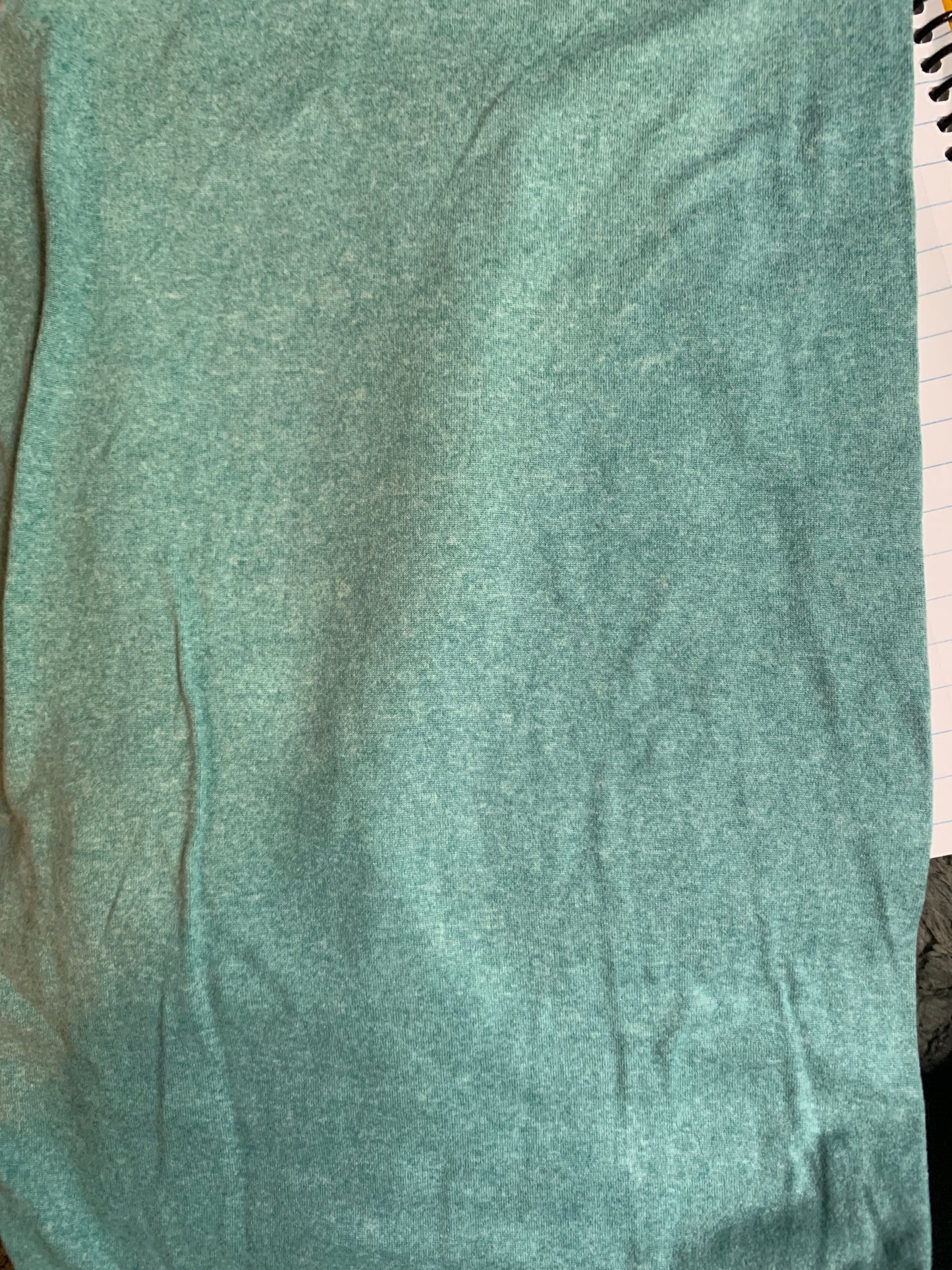 Solid Light Teal Heather. Leggings-LLR