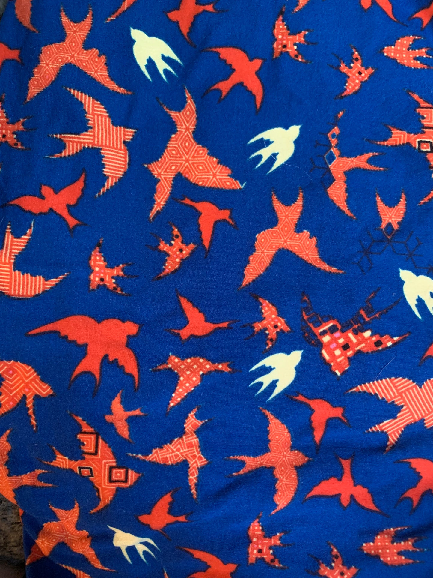 Blue Red Birds Leggings-LLR