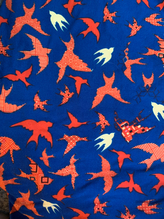 Blue Red Birds Leggings-LLR