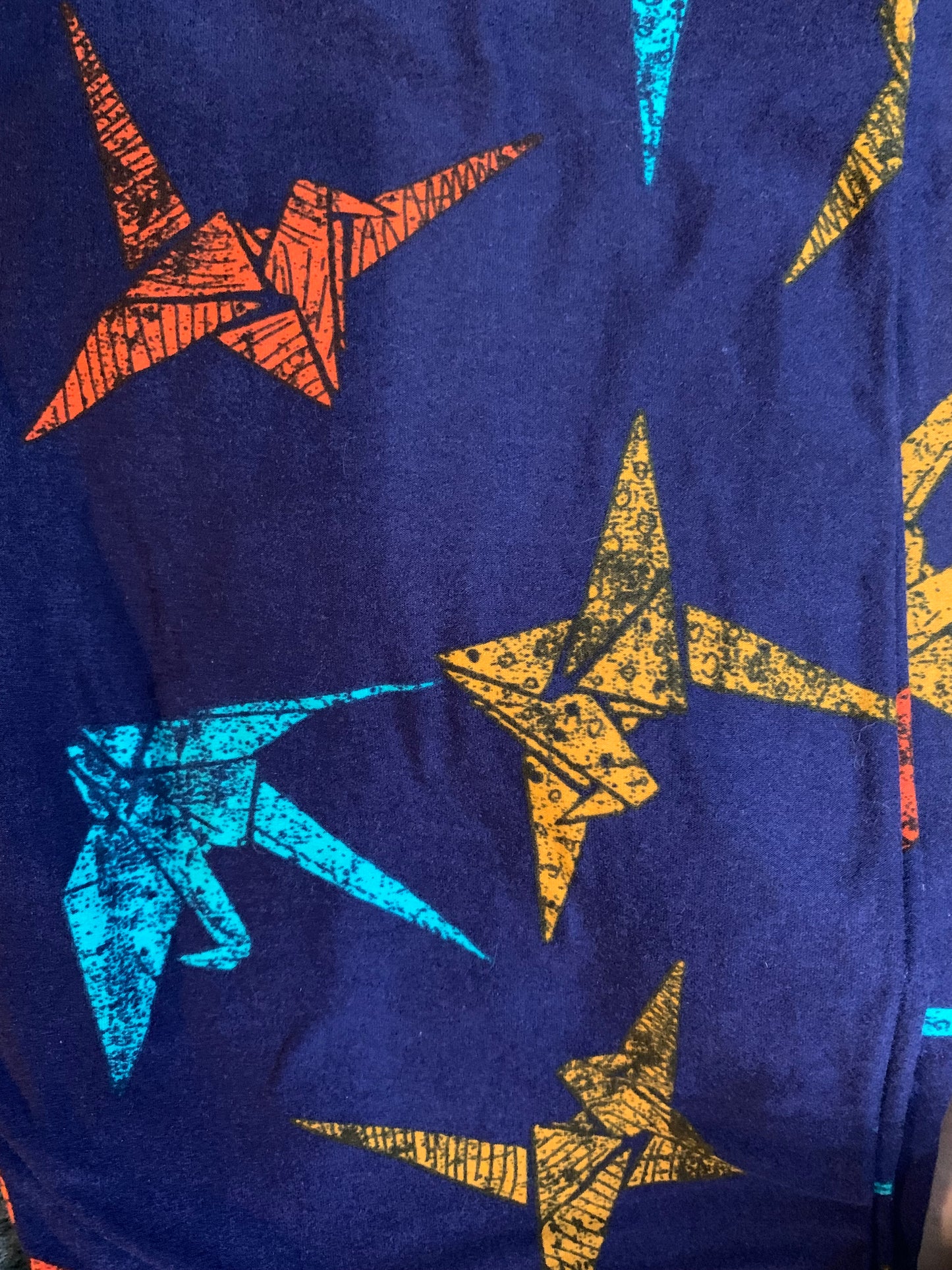 Blue with Origami Swans Leggings-LLR