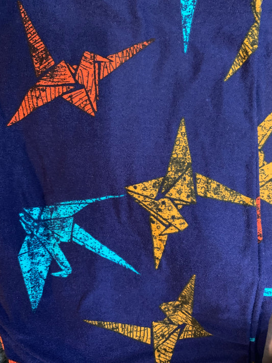 Blue with Origami Swans Leggings-LLR