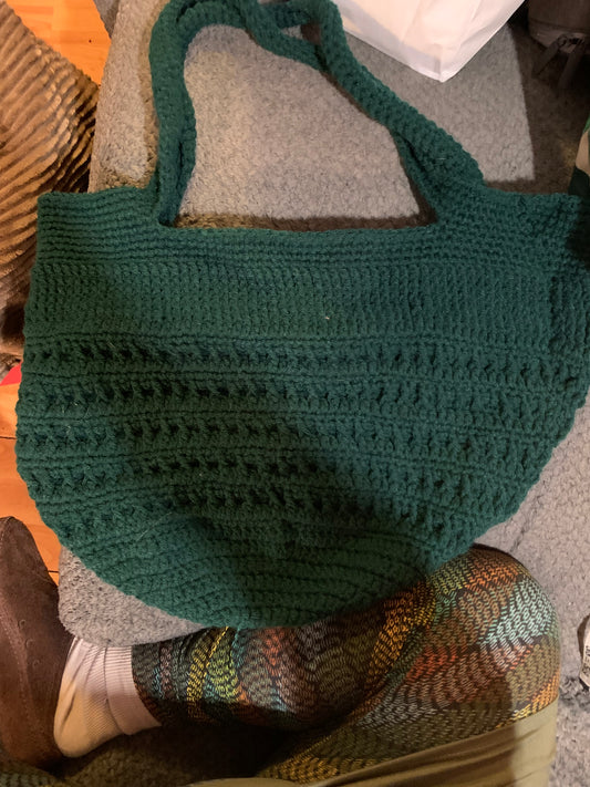 Green Crocheted Market Bag